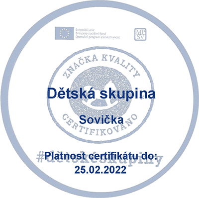 Certifikát DS Sovičky